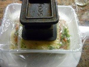 Salmon layers weighted
